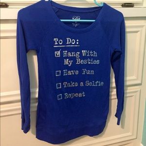 Girls blue Justice shirt size 10